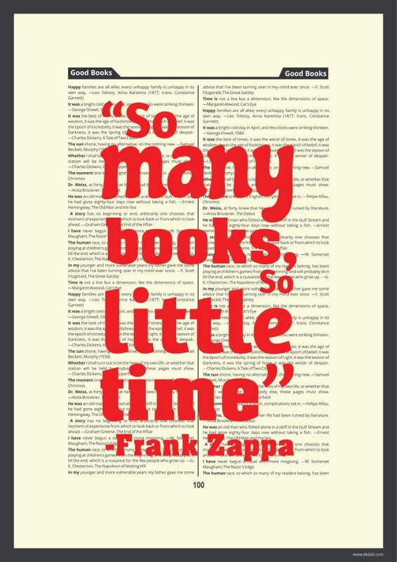 "So Many Books, So Little Time" Poster of Book Lovers (16.5 x 11.7)inch Paper Print(16.5 inch X 11.7 inch, Rolled)