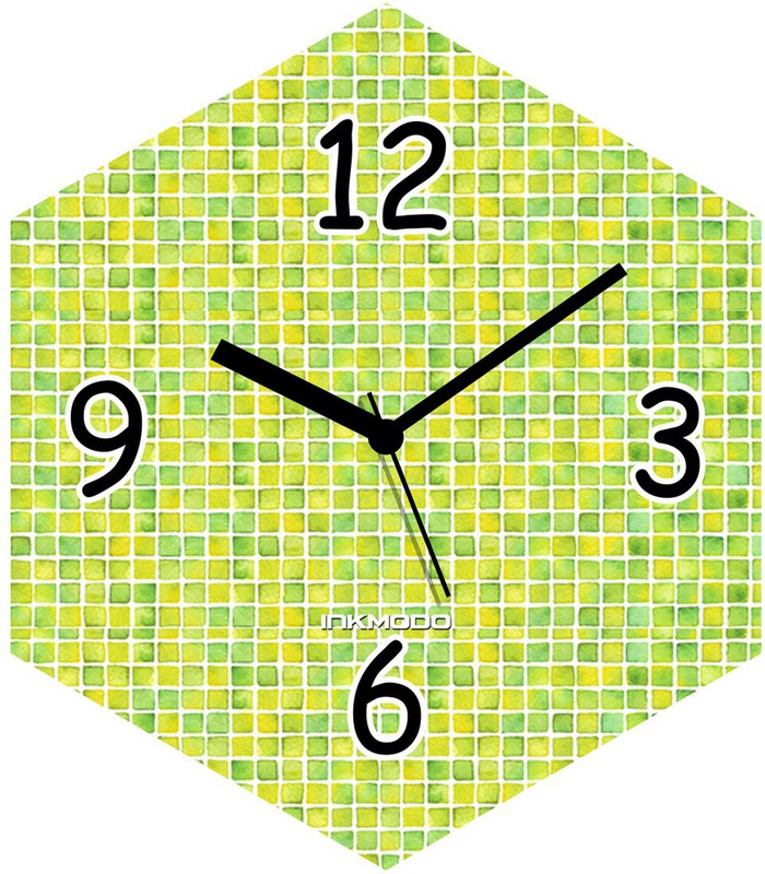 INKMODO Analog 30 cm X 30 cm Wall Clock(Multicolor, Without Glass)