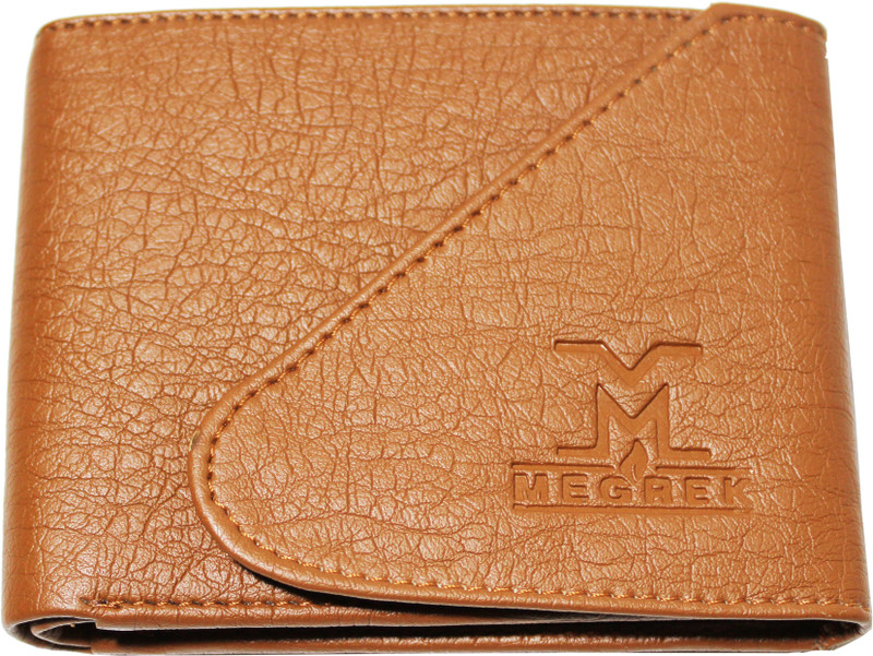 megrek Men Casual Tan Artificial Leather Wallet(4 Card Slots)