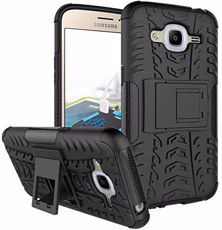 rgsg Back Cover for SAM J2PRO(BLACK, Rugged Armor)