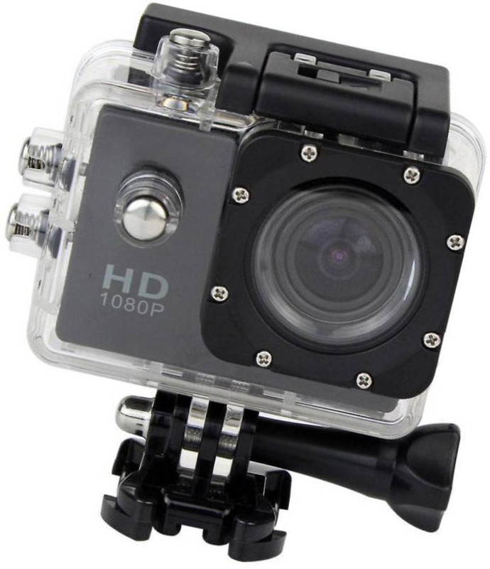ALONZO 1080P 12 MP Sports Camera & Micro SD Card Slot Sports and Action Camera(Black, 12 MP)