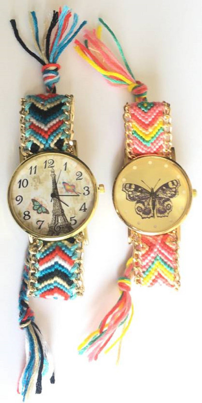 perfectretail geneva multi color woolen belt with attractive and eye catcher dials women combo Analog Watch  - For Girls
