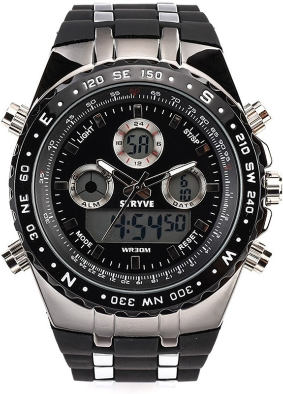 Stryve Stryves Aquaasian Stryve S8002 Top Brand Luxury Digital Quartz Waterproof Silicone Sport Full Calendar Wrist Mena A A S Watch A A A Black Analog Digital Watch For Men Buy Online In Aruba At Aruba Desertcart Com Productid