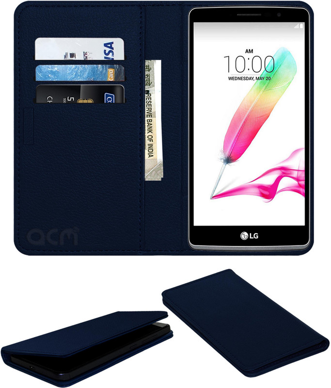 ACM Flip Cover for Lg H540d(Blue, Cases with Holder)