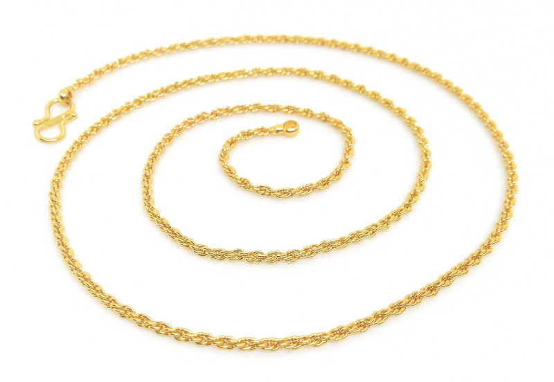 khubsurat Micro Plated Neck Chain For Men & Women, Gold Tone, 23 Inch Long Gold-plated Plated Brass Chain
