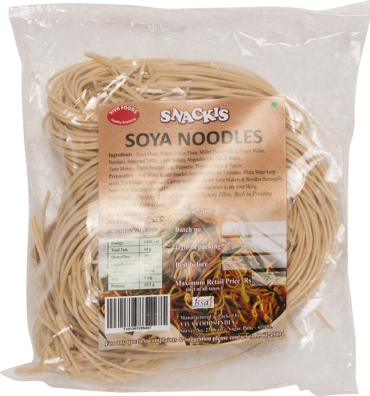 viva foods SOYA NOODLES Hakka Noodles Vegetarian(200 g)