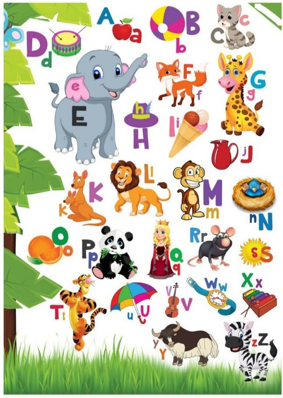 English Alphabet Poster - Point and Teach - Size A3, 11.7 X 16.5 inches Paper Print(16.5 inch X 11.6 inch, Rolled)