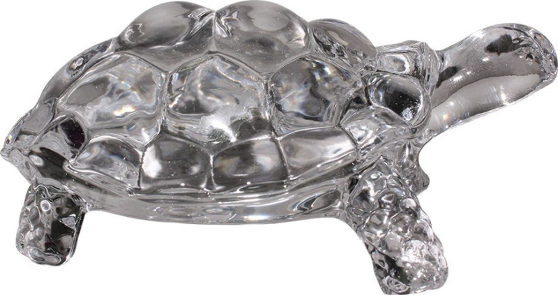 vksm med tortoise Decorative Showpiece  -  7 cm(Glass, White)