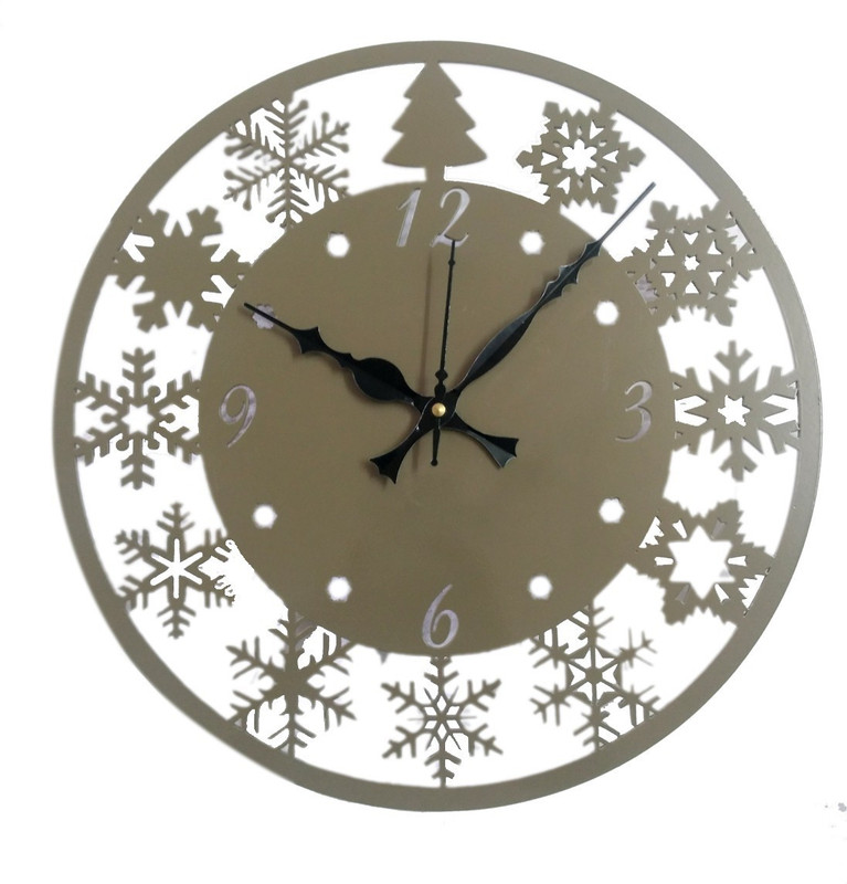 les metaux Analog 30 cm X 30 cm Wall Clock(Green, Without Glass)