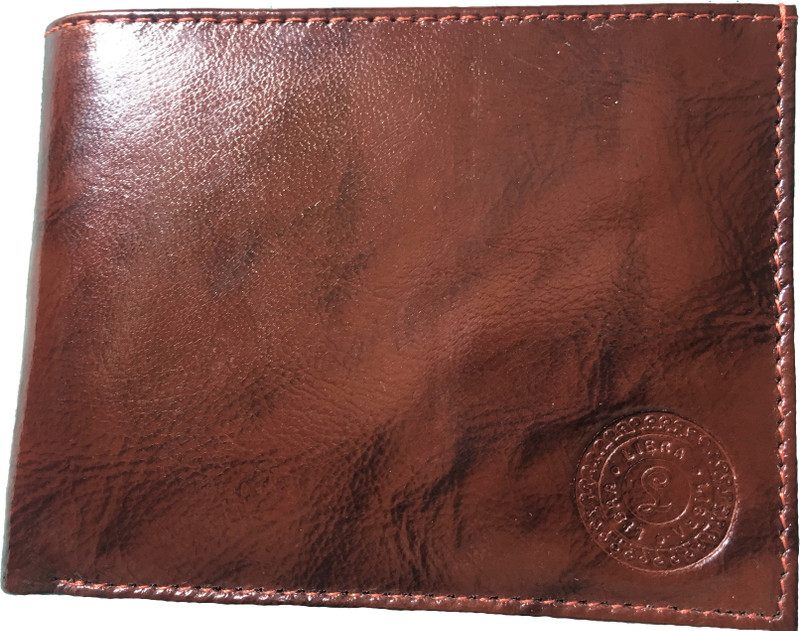 aamira Men Casual Brown Genuine Leather Wallet(3 Card Slots)