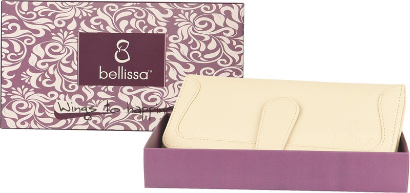 bellissa Women Casual Beige Artificial Leather Wallet(7 Card Slots)