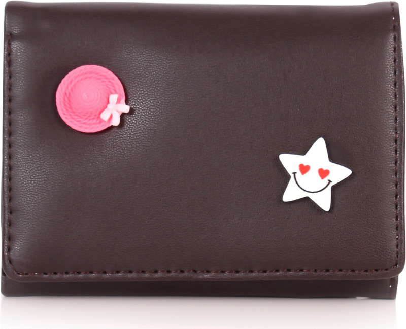 b4bags Girls Brown Artificial Leather Wallet(6 Card Slots)