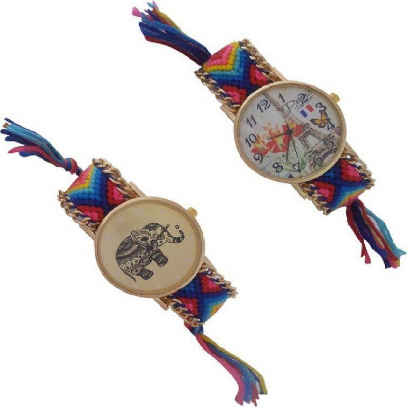 parekh enterprise new metal and fabric strap watch combo of 2 watches for girls and women Analog Watch  - For Women