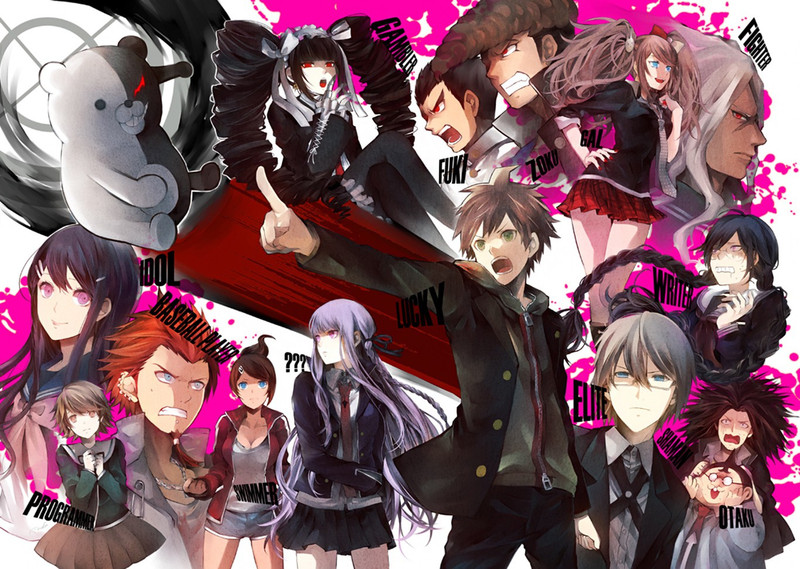 Athah Anime Danganronpa Yasuhiro Hagakure Aoi Asahina Mondo Ōwada Byakuya Togami Kyōko Kirigiri Kiyotaka Ishimaru Leon Kuwata Makoto Naegi Sayaka Maizono Alter Ego Celestia Ludenberg Tōko Fukawa Hifumi Yamada Sakura Ōgami Junko Enoshima Monokuma 13*19 inches Wall Poster Matte Finish Paper Print(13 i