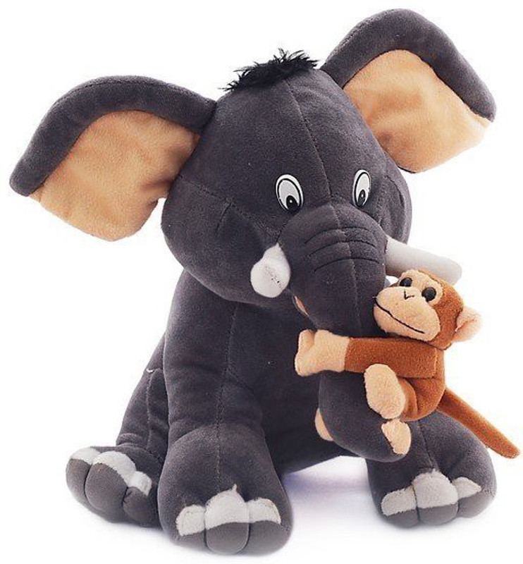 nb phoenix elephant monkey stuffed animal toy  - 35 cm(Grey)