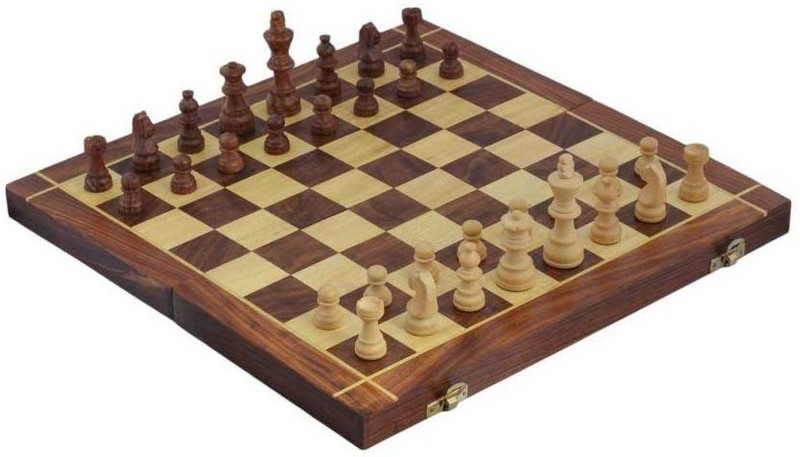 skyler Wooden Chess with Storage Board Game Board Game