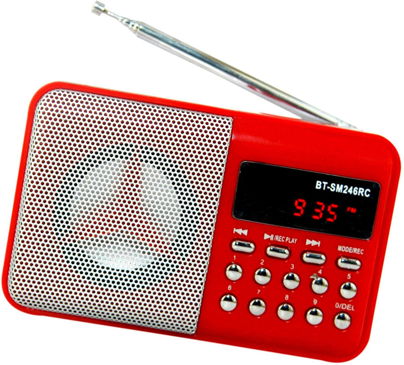 OYD BT246 Portable Digital Radio FM support recording , usb pendrive, aux in FM Radio(Red)