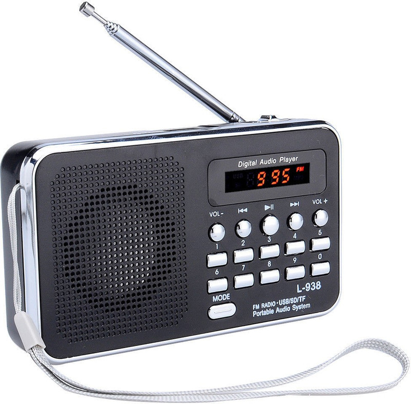 CRETO Music Series L-938 Radio Fm Audio Player Support USB pen-drive , aux and memory card FM Radio(Black)