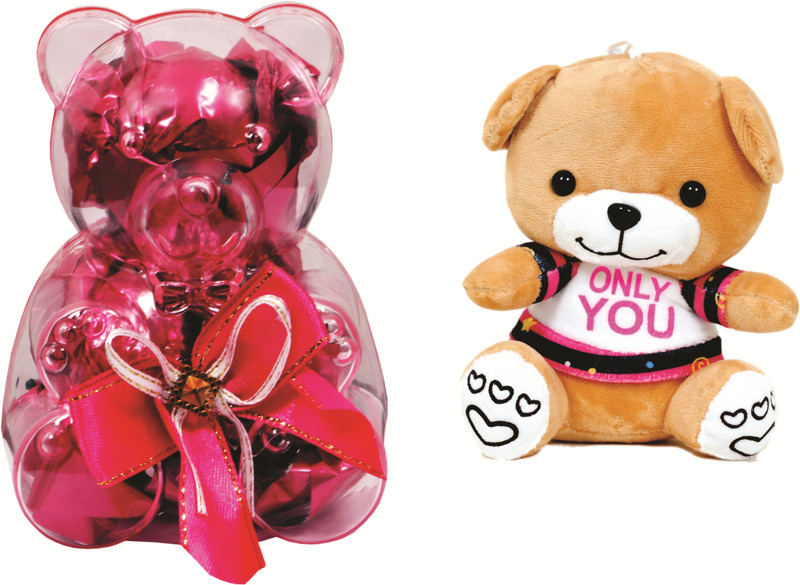 Skylofts Cute Acrylic Teddy Bear Chocolate Gift Pack With A Someone Special Teddy Bear Combo(80gms)
