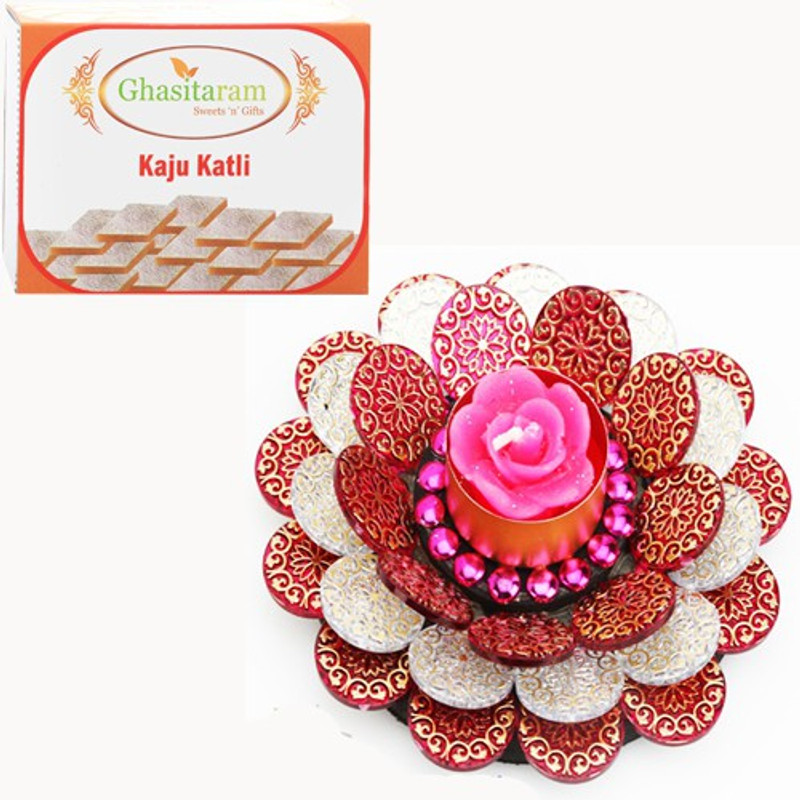 Ghasitaram Gifts Diwali Floating Flower T-Lite with 400 gms kaju Katli Combo(2) Ghasitaram Gifts Diwali Floating Flower T-Lite with 400 gms kaju Katli Combo(2)