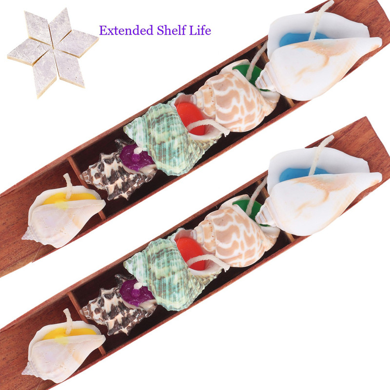 Ghasitaram Gifts Diwali Candles Set of 2 Shell Candles in a Tray with kaju Katli Combo Combo(200 g) Ghasitaram Gifts Diwali Candles Set of 2 Shell Candles in a Tray with kaju Katli Combo Combo(200 g)