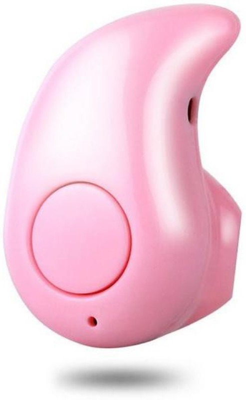 biratty Ultra small kaju style headset with noise free calling Bluetooth Headset with Mic(Pink, In the Ear)