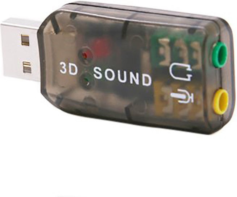 VGS MARKETINGS 5.1 Channel 3D External USB Sound Card Audio Mic Adapter 3.5mm Jack for Laptop USB Sound Card 3D Virtual 5.1 Stereo Audio & Mic for PC USB Internal Sound Card(5.1 Audio Channel)