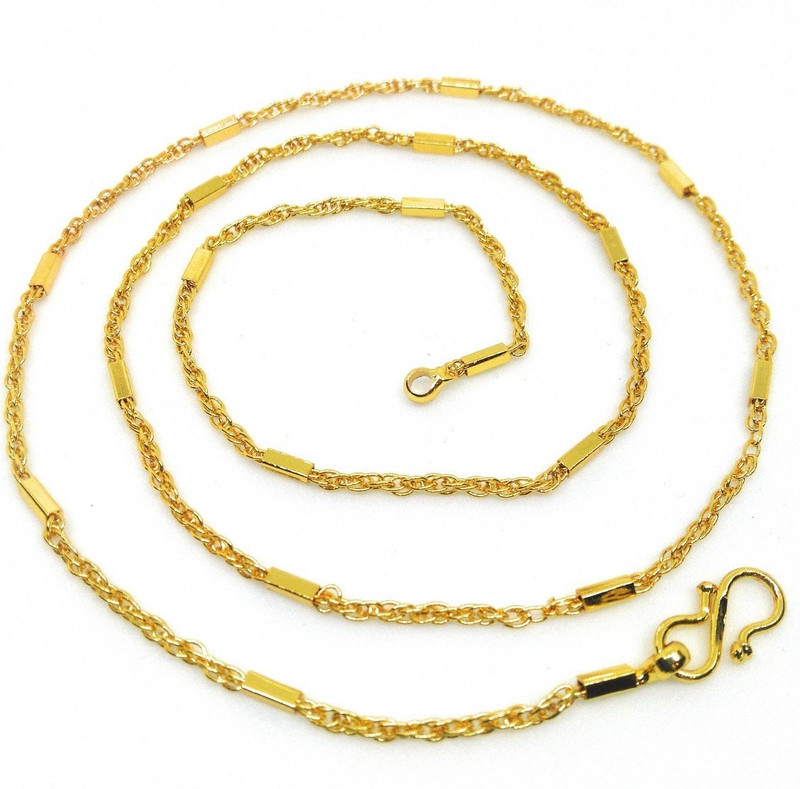 khubsurat Micro Plated Neck Chain For Men & Women, Gold Tone, 23 Inch Long, Designer Gold-plated Plated Brass Chain