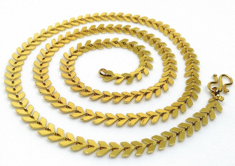 khubsurat Micro Plated Neck Chain For Women, Gold Tone, 23 Inch Long Chain, Designer Gold-plated Plated Brass Chain