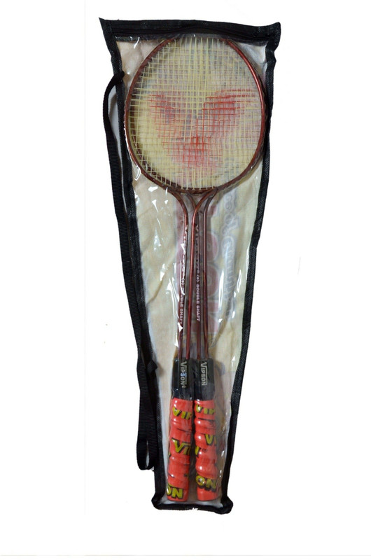 vipson Full Size Double Rod Badminton Racquet Set For Boys And Girls Multicolor Strung Badminton Racquet(Pack of: 2, 0.5 kg)