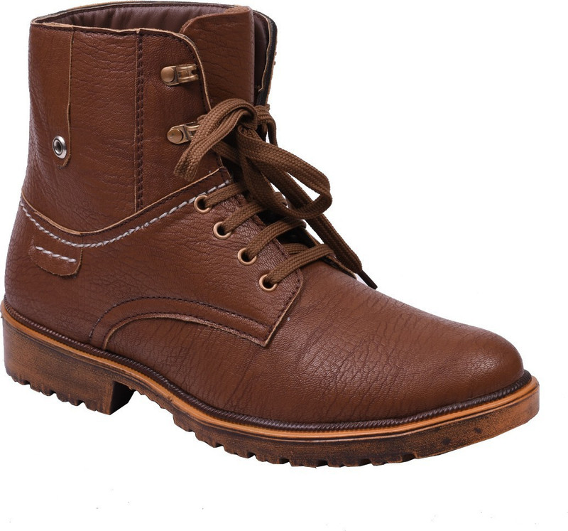 Knoos Biker Boots For Men(Brown)