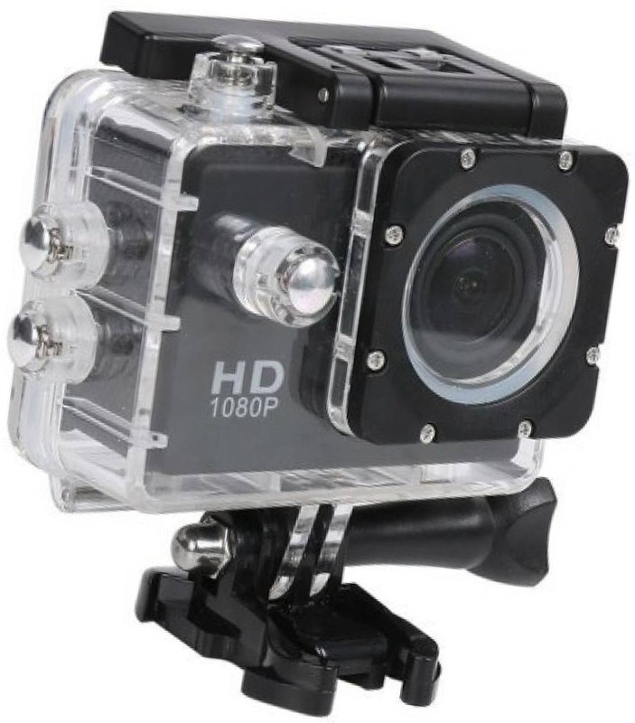 ALONZO 1080P Sports Camera Ultra HD Waterproof DV Camcorder 12MP 170 Degree Wide Angle Sports and Action Camera(Black, 12 MP)
