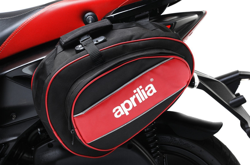 aprilia UNIVERSAL HIGH QUALITY LONG RANGE LARGE SIZE DUAL SADDLE BAG / TRAVEL BAG / SR150/SR125 LUGGAGE BOX IN BLACK & RED COLOR FOR CITY COMMUTE & LONG RIDES INCLUDING TOURING Double-side Multicolor Fabric Motorbike Saddlebag(20 L)