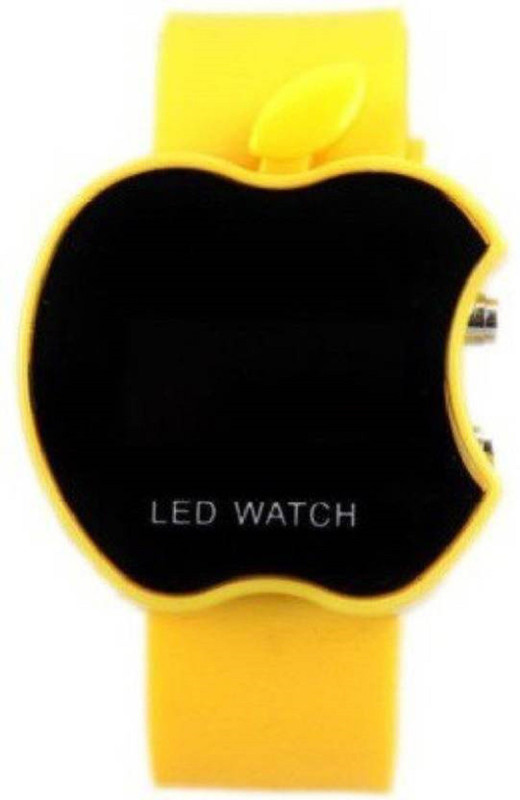 lik new generation analog and digital yellow apple shape watch for ( kids ) and boys Watch - For Boys Digital Watch  - For Boys & Girls