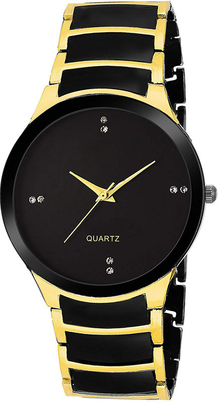 just like New Collection Black Round Shaped Dial Metal Strap Fashion Wrist Watch for Men's and Boy's Analog Watch  - For Men