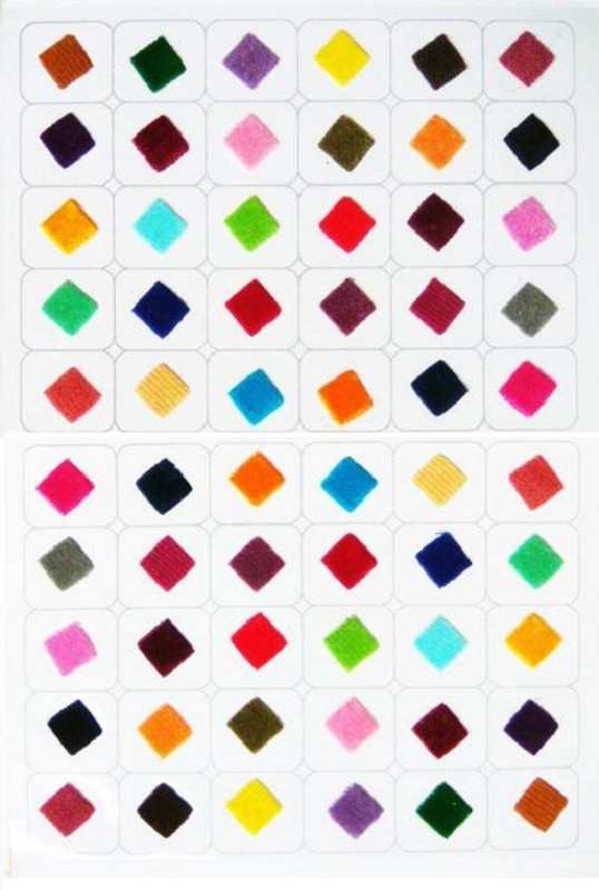khusboo Matching Plaza Rectangle Forhead Multicolor Bindis(Indian)