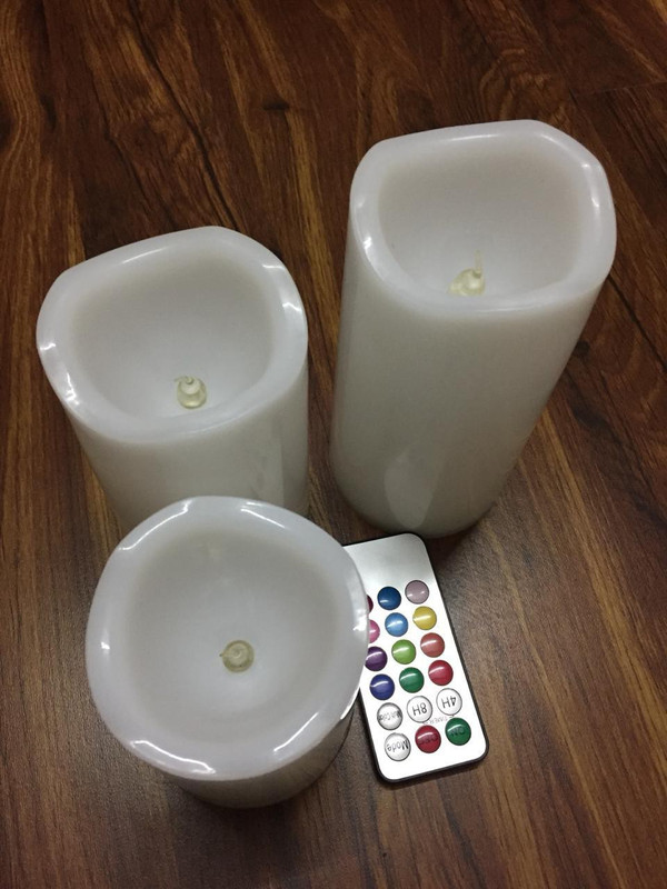 renu wears Multicoloured Diwali Light Remote Control Set of 3 Best for Indoor Decoration Candle(White, Pack of 4)