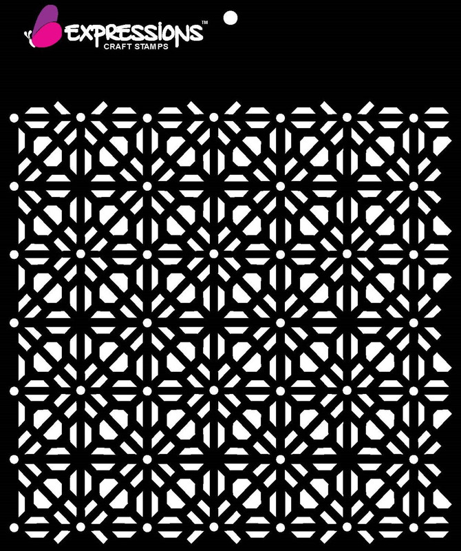 expressions craft stamps EST6045 Hand made Design Stencil(Pack of 1, Art stencil)