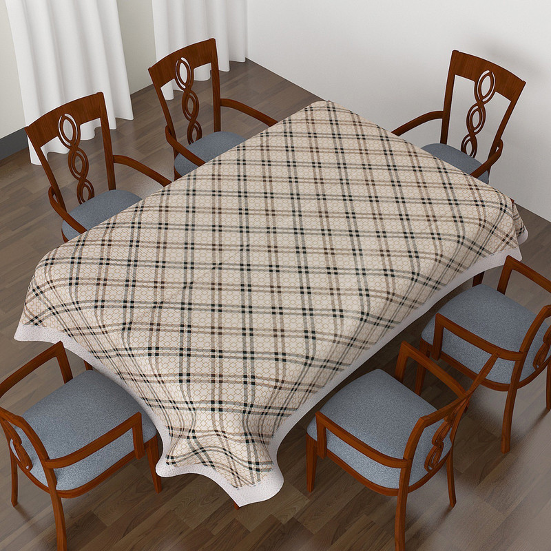casa furnishing Printed 6 Seater Table Cover(Multicolor, Vinyl)