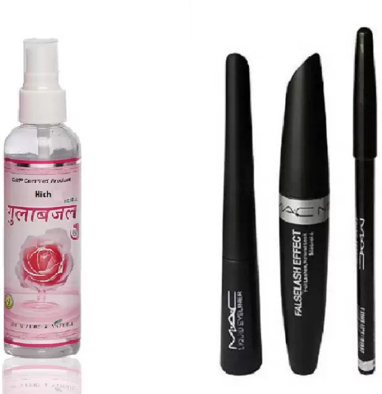 hich Rose Water Spray & Liquid Eye Liner & Mascara & Eyebrow Pencil(4 Items in the set)