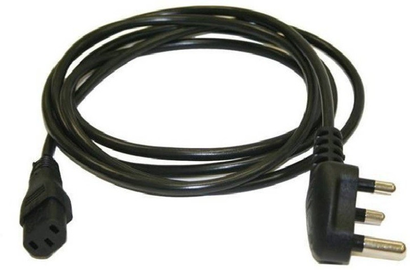 Teratech 3 Pin Power Supply Cable for PC, Desktop,Monitor 1.5 Meter 1.5 m Power Cord(Compatible with Desktop, Black)