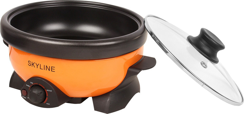 Skyline 3 in 1 Multi Cooker Deep Fryer(2, Orange)