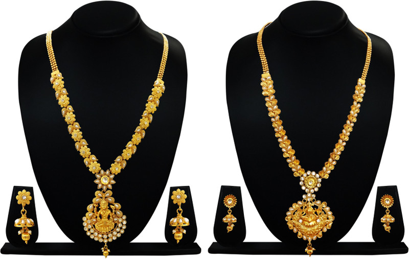arts chetan Brass Jewel Set(Gold)