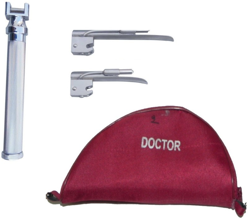 NSC Laryngo Paediatric Set, With Handle and two Miller Blades Size: 0 & 1 Macintosh Oto