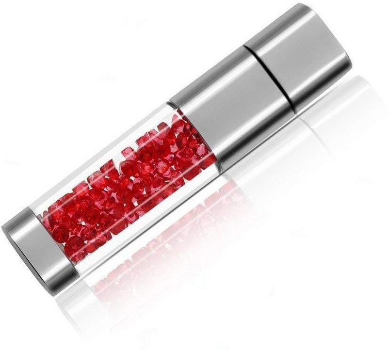 Tobo Jewelry Crystal USB 2.0 Flash Drive for Girls,High speed Flash Stick Pendrive,Red Ruby 32 GB Pen Drive Compatible with Laptop USB 2.0 Plastic Case(Red)