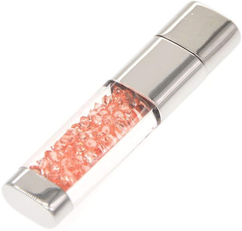 Tobo Crystal USB Flash Drive 16GB Speed-up Transfer Crystal USB Memory Stick Pendrive Gift(Orange) 16 GB Pen Drive Compatible with Laptop USB 2.0 Plastic Case(Orange)