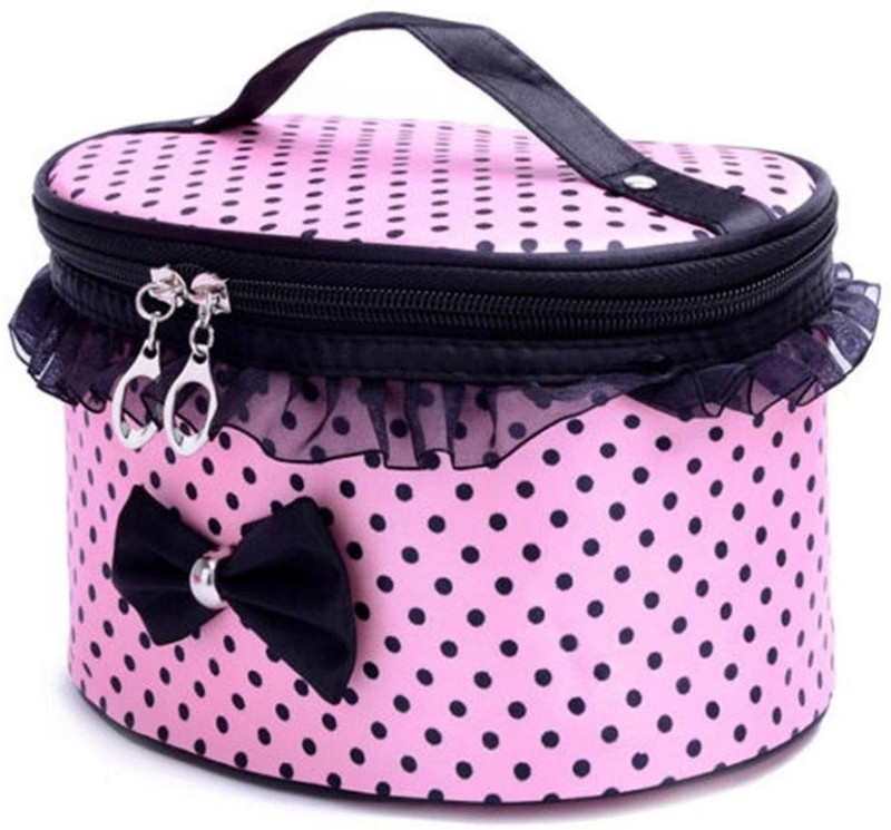 easydeals Polka Dot Travel Cosmetic Bag Multifunction Travel Cosmetic Bag Vanity Box(Multicolor)
