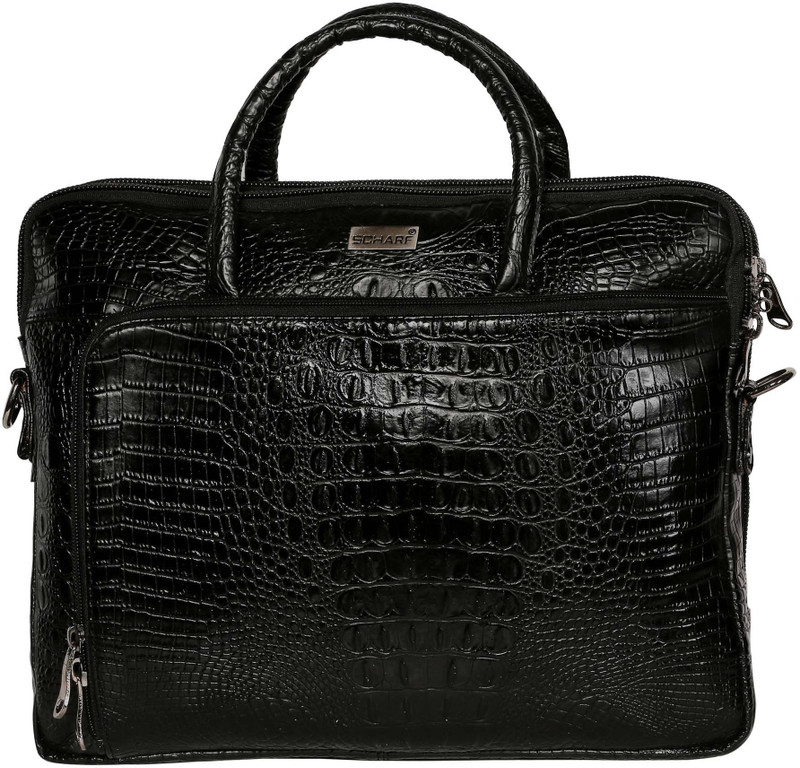 SCHARF Casa Grace - Eyes on Him 15.6 Laptop - Macbook Shoulder Messenger Bag Medium Briefcase - For Men(Black)