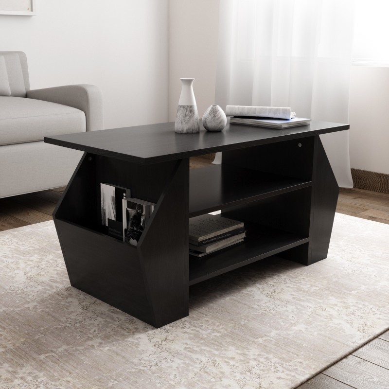 Crystal Furnitech Avia Engineered Wood Coffee Table(Finish Color - Wenge)