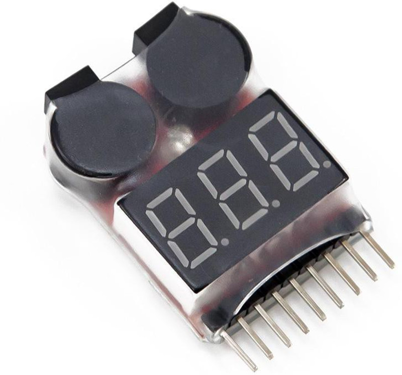 ematicx automation EA 1-8S Lipo Battery Voltage Tester / Low Voltage Buzzer Alarm Educational Electronic Hobby Kit